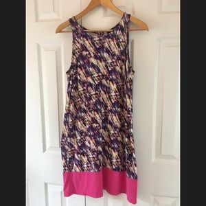 Pink & Patterned Mini Shift Dress - Cynthia Rowley